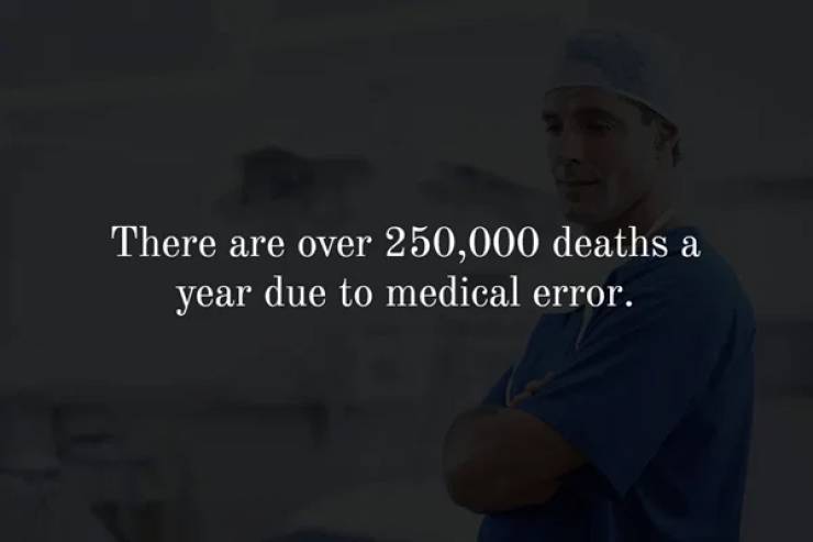 photo caption - There are over 250,000 deaths a year due to medical error.