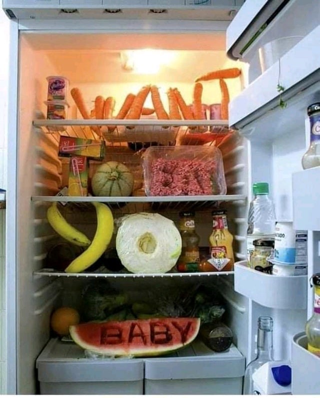 want to eat you baby food spelling fridge