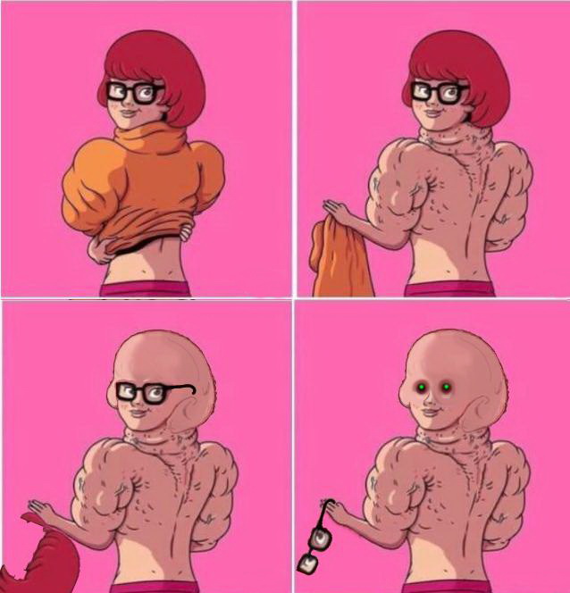 shirtless velma