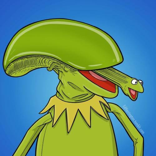 alien kermit - Edliesrington.tumblr.com