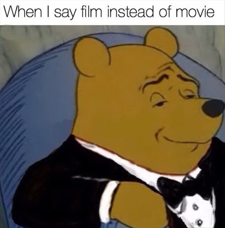 winnie the pooh meme - When I say film instead of movie