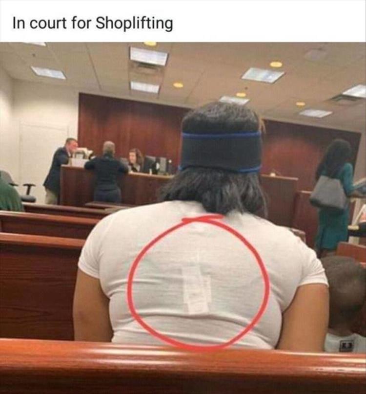 funny irony - In court for Shoplifting