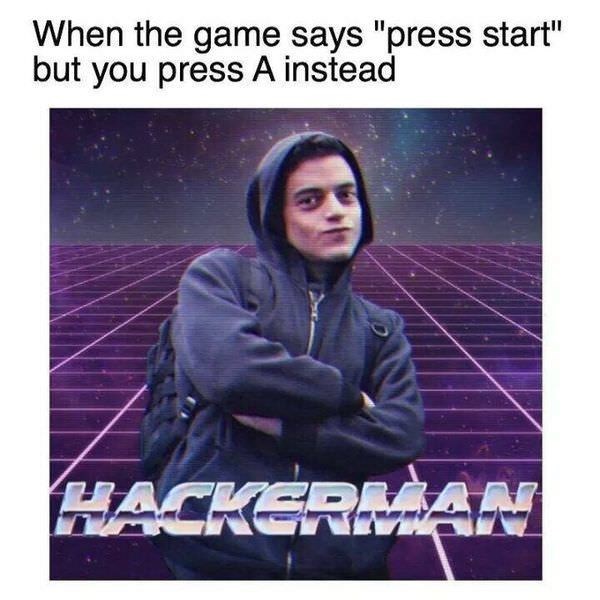 album cover - When the game says "press start" but you press A instead Hackerran