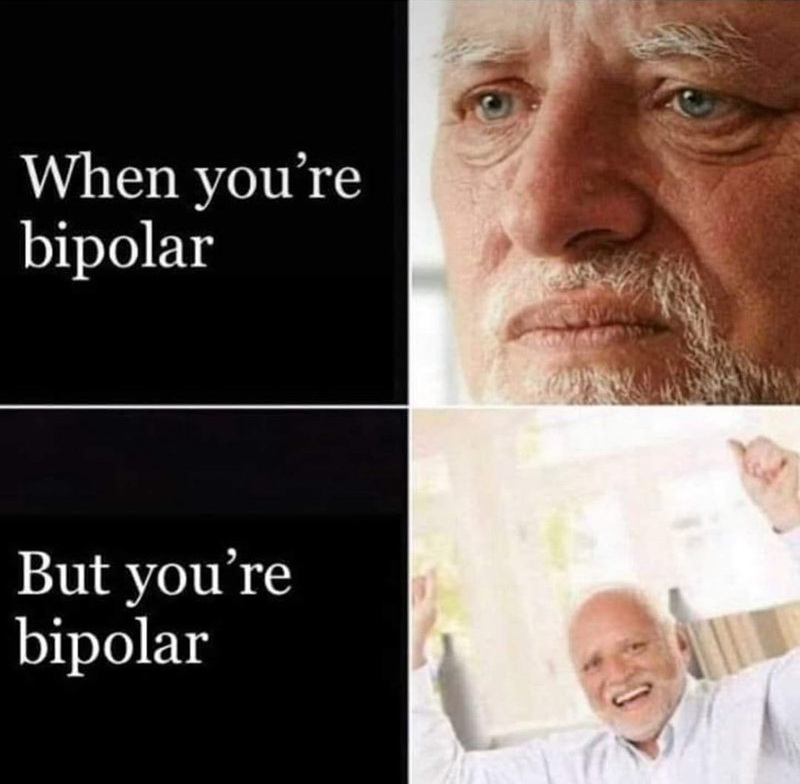 you re bipolar but you re bipolar meme - When you're bipolar But you're bipolar