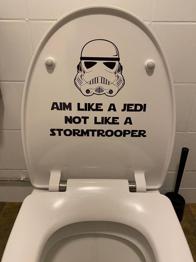 toilet - Aim A Jedi Not A Stormtrooper