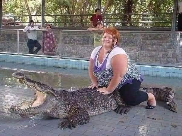 riding crocodile