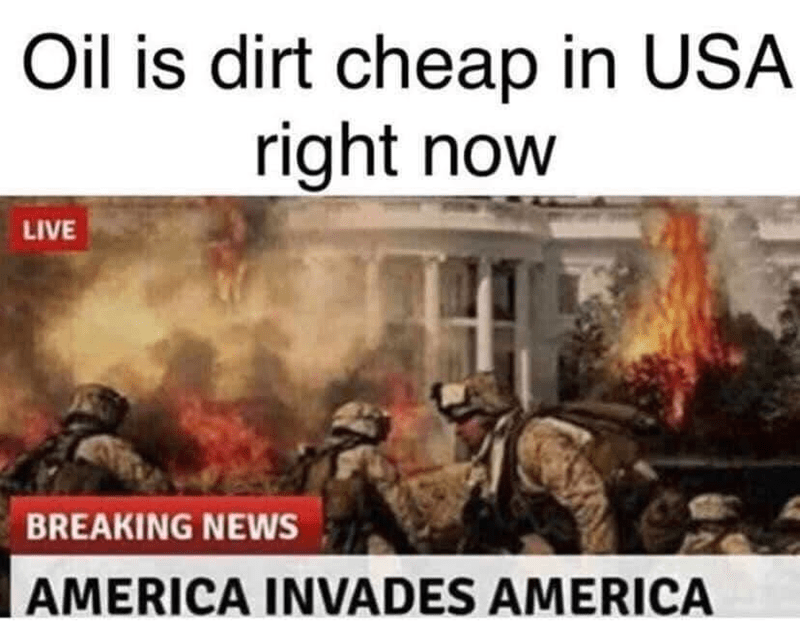 america invades america - Oil is dirt cheap in Usa right now Live Breaking News America Invades America