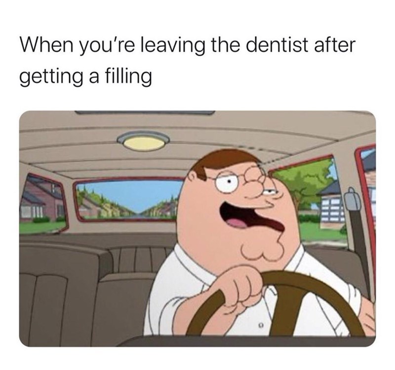 peter and stewie - When you're leaving the dentist after getting a filling