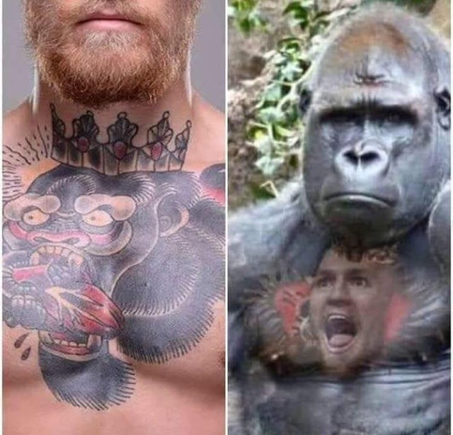 random pics - gorilla mcgregor tattoo