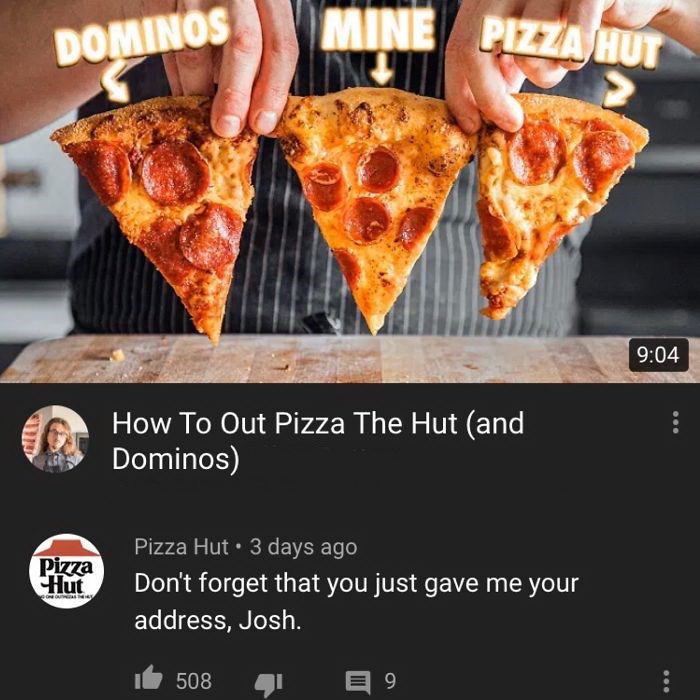 out pizza the hut - Dominos Mine Pizza Hut How To Out Pizza The Hut and Dominos Pizza Hut Pizza Hut. 3 days ago Don't forget that you just gave me your address, Josh. 508 9