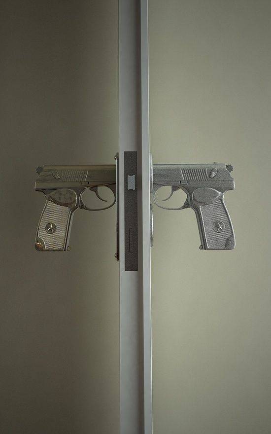 funny pics - gun door handles