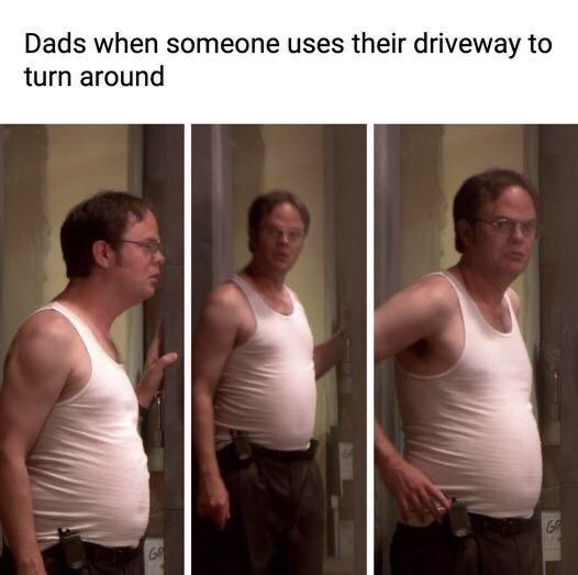shoulder - Dads when someone uses their driveway to turn around Go Ga