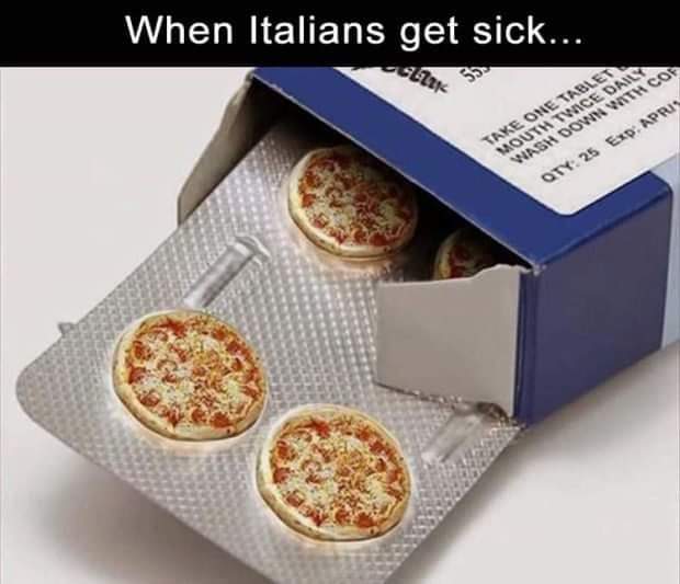 pizza pills - When Italians get sick... se Take One Tablet Wouth Twice Daily Wash Down With Cop Qty 25 Exp. Apris