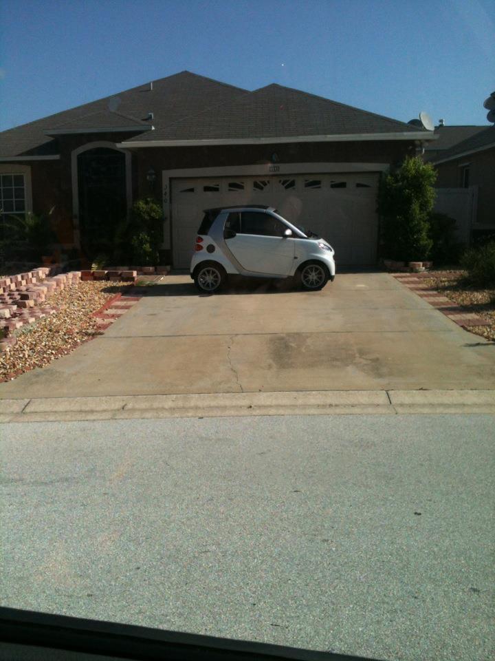 if you can park your car sideways in the driveway...you're a douche.