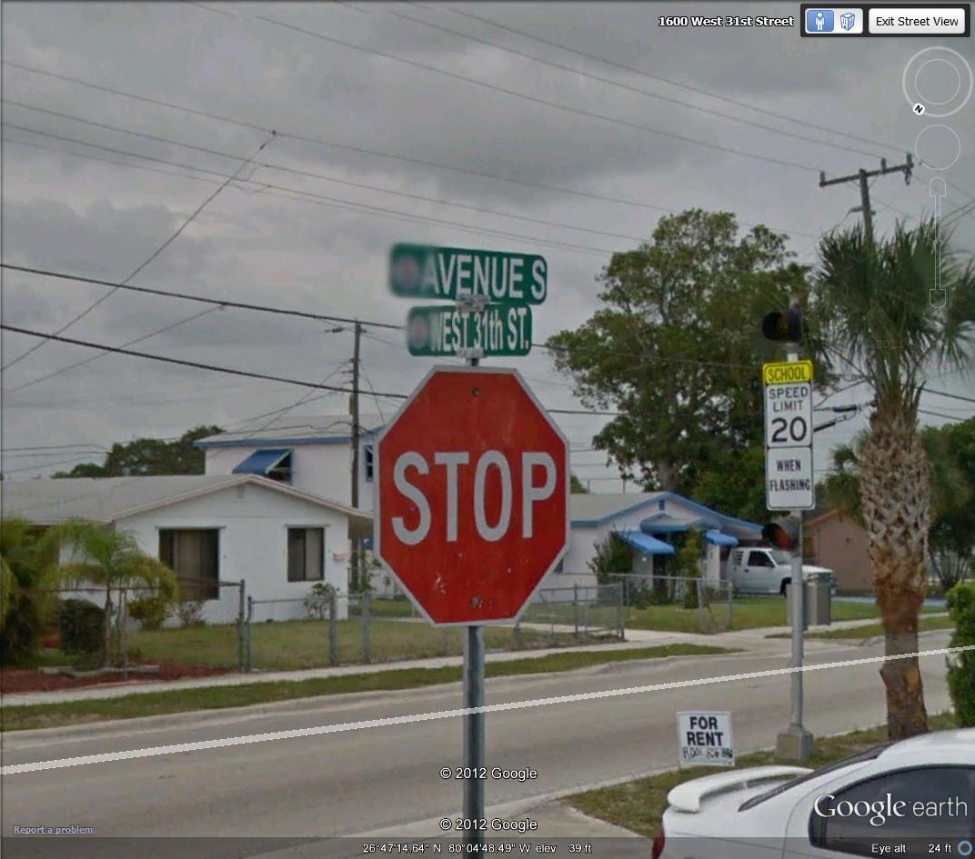 Actual street sign in Riviera Beach, FL