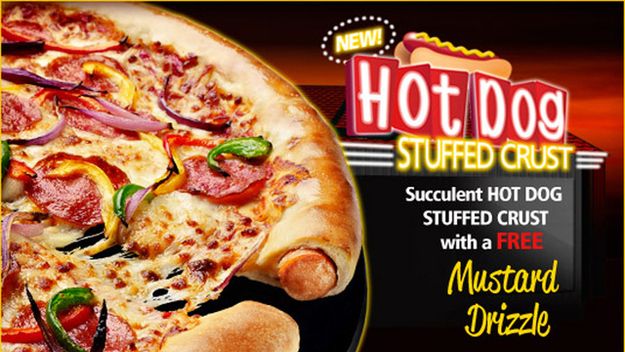 Pizza Hut's Hot Dog Stuffed Crust, UK