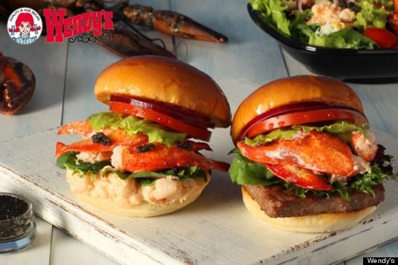 Wendy's Decadent Lobster And Caviar Offerings, Japan.  Wendy's Japan brings us two offerings you'd scarce believe are on a fast food menu: the Lobster Surf  Turf Burger and the Premium Caviar  Lobster sandwich.