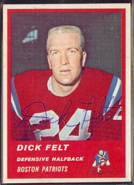 funniest sports names - Dick Felt Defensive Halfback Boston Patriots