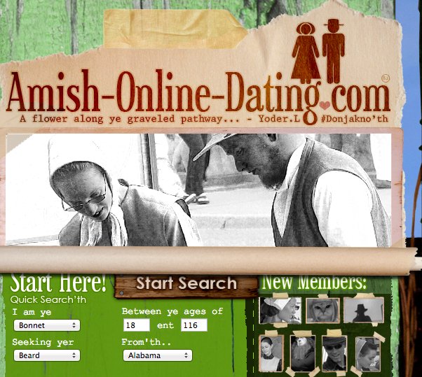 Are Amish people even allowed to use computers? Well Amish-Online-Dating is a website that showcases the Amish steps into the 21st century.