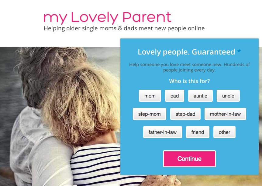 Tired of your mom or dad being single and lonely? Then make a profile for them on My Lonely Parent and introduce them to the spectacular world of online dating!