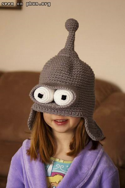 bender knit hat - seen on phun.org oo