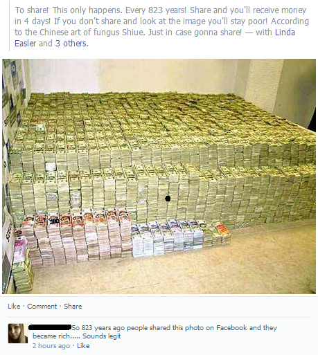 Only stupid people win money off Facebook.