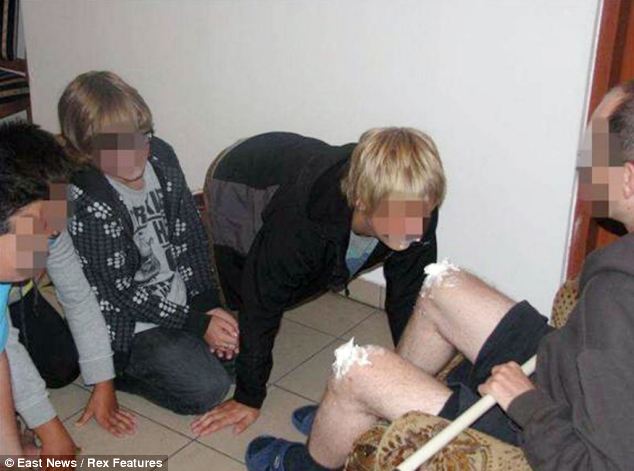 Poland priest making kids lick whipped cream off his knees......