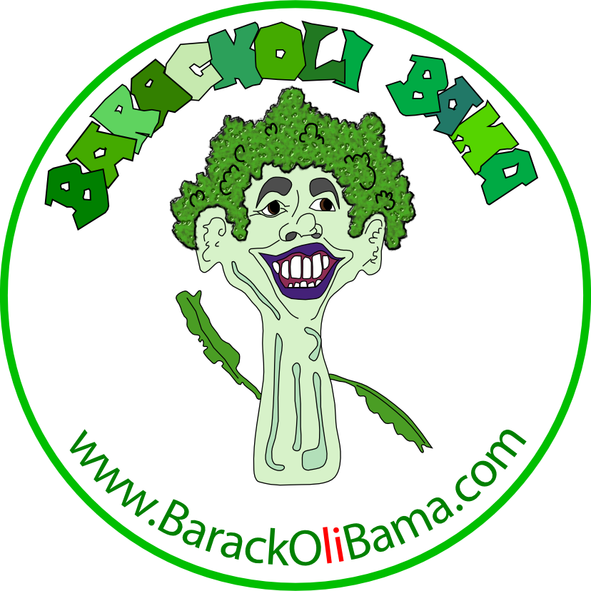 Developed in 2008 after the election of Barack Obama, you can show your support or disdain with a line of Barackoli Bama schwag for the 2012 election.