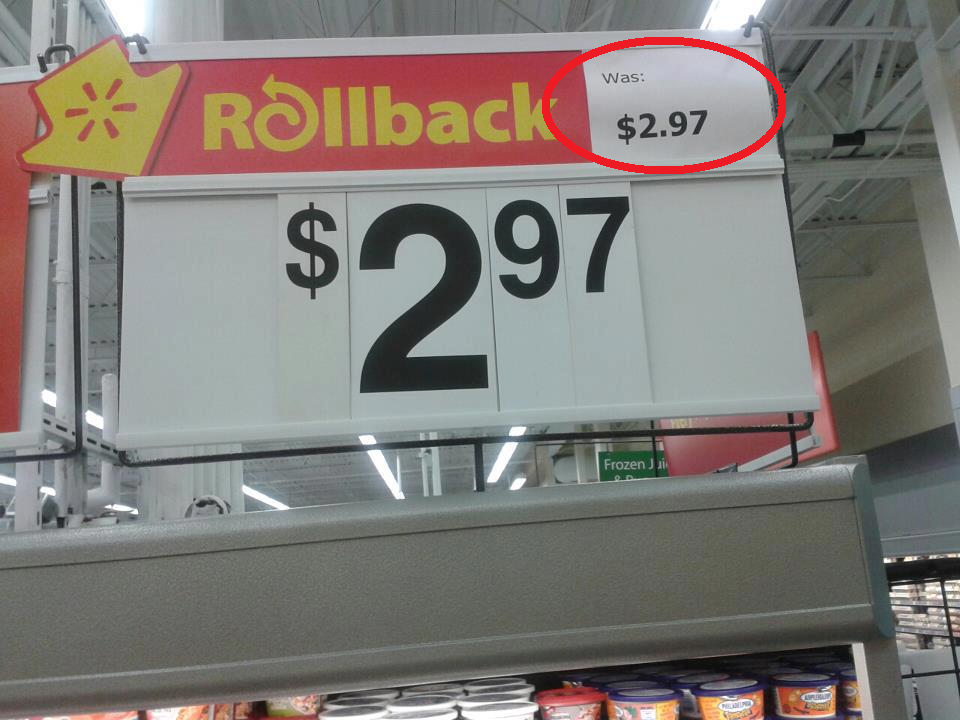 Thanks Walmart for rolling prices back to,,,wait you didn't.