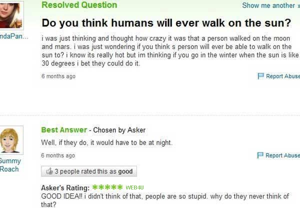 Best answer ever!!