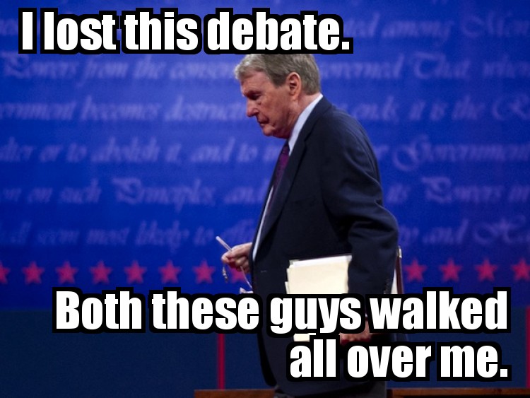 Lehrer clearly lost control of this debate.