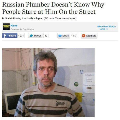 Russian Plumber Doesn't Know Why People Stare at Him On The Street.