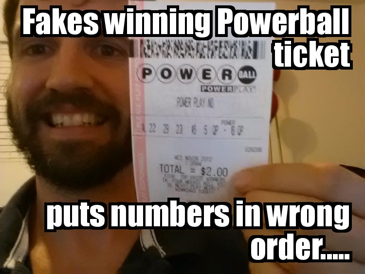 Nolan Daniels failed attempt at a fake winning ticket went viral and fooled many, but not all.. Should have put the first five numbers in numerical order... The ticket is obviously fake because the ticket machines print the first 5 numbers in numerical order. Numbers do not have to be picked in order.