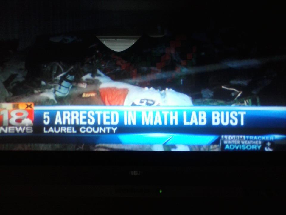 Must have been multiple infraction of math to cause the police to bust the lab.