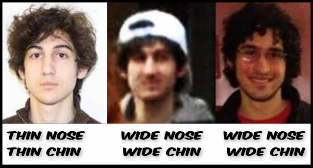 This picture claims the chins are wrong for the Boston Marathon Bombing Suspect. What do you think?
