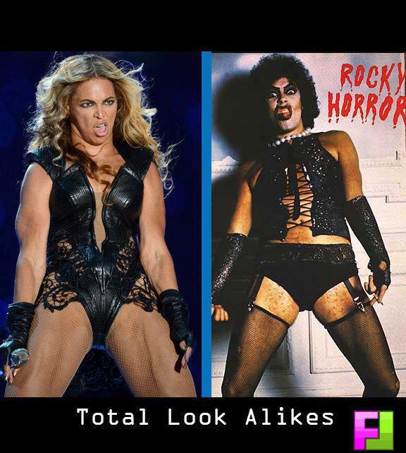 Beyonce reenacted Tim Curry's sweet transvestite.