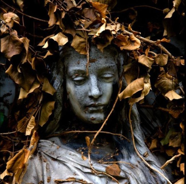 Scary Cemetery Statues