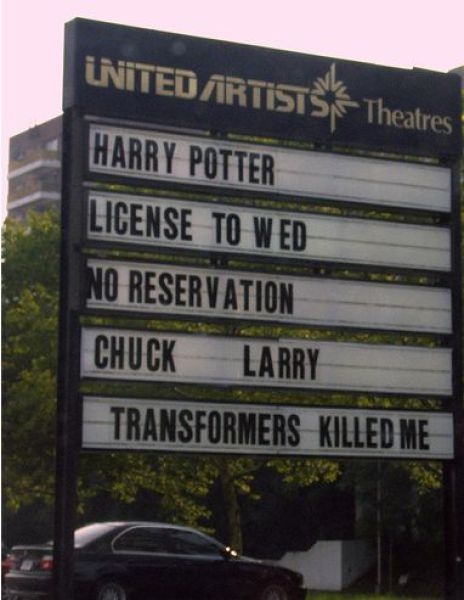 Movie Marquee Humor