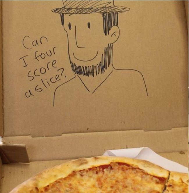 pizza box drawings - Can I four score aslice?