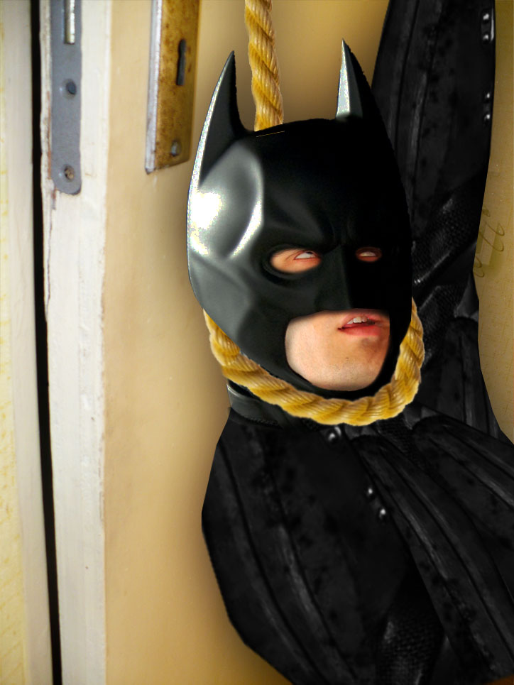 Maturbating batman suit suicide