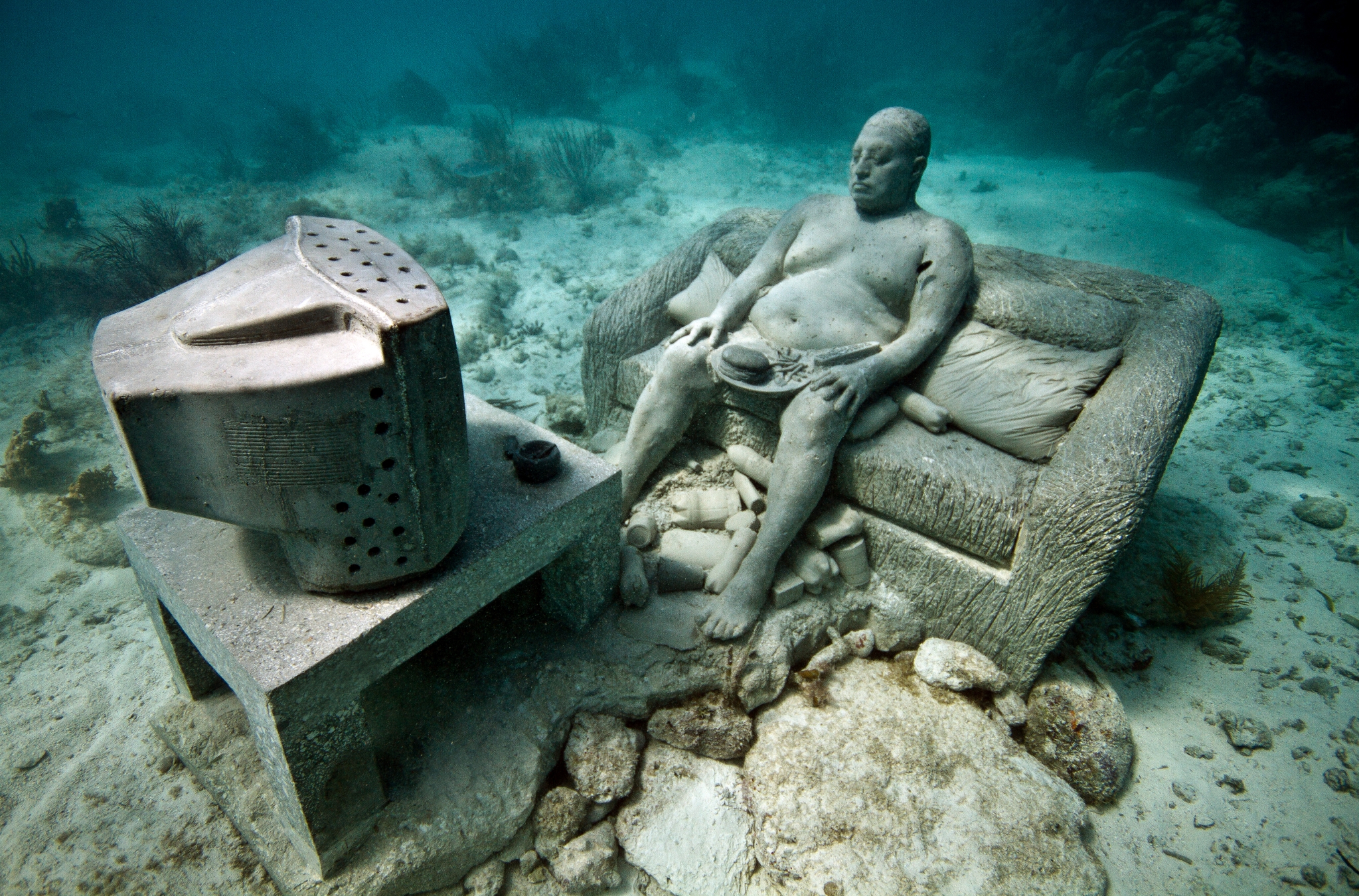 An underwater sculpture by Jason Decaires Taylor.