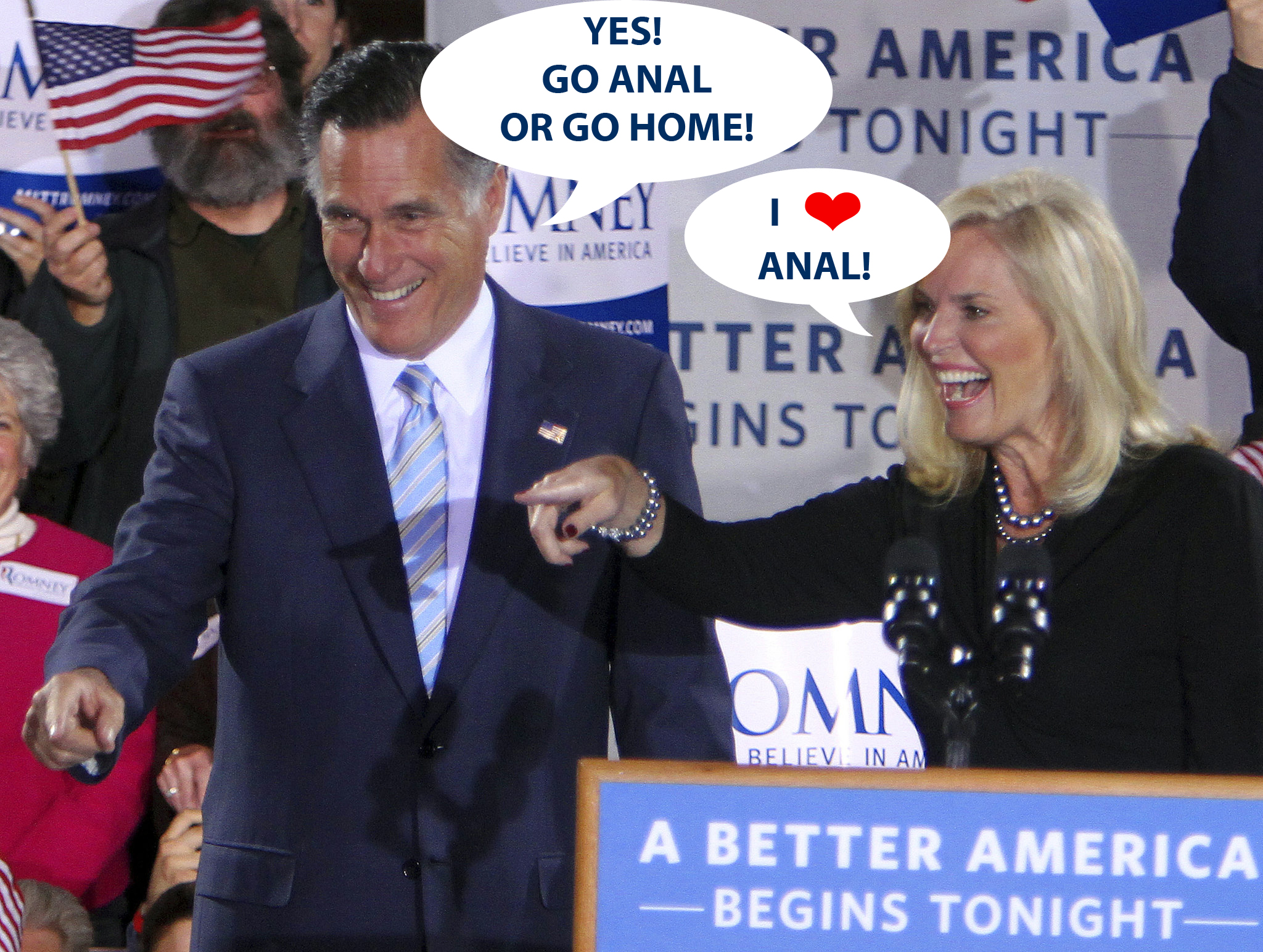 Romney camp chooses the bum!