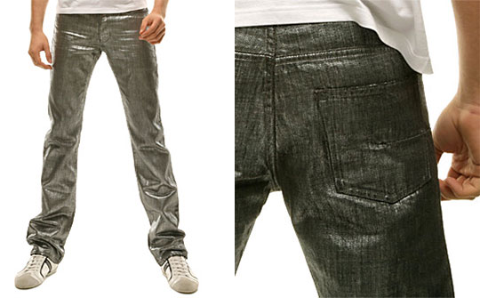 Radioactive denim metallic jeans  600 dollars