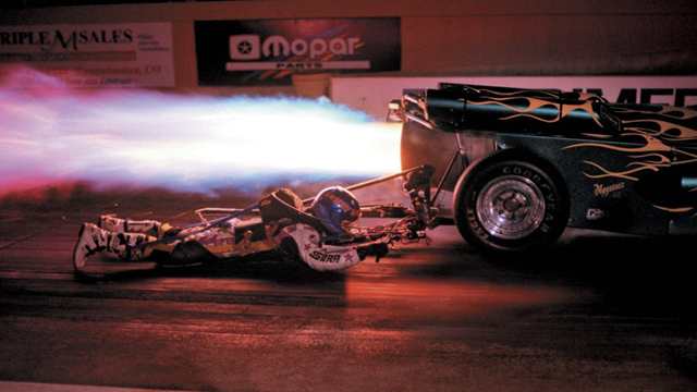 In spite of some minor injuries, Reno Jaton successfully set a world record when he was dragged behind a jet car along the pavement for a quarter mile at 236mph.