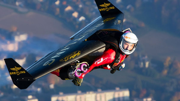 Swiss air force fighter pilot Yves Rossy, otherwise known as Fusion Man recently flew across the English Channel with little using only his jetpack.