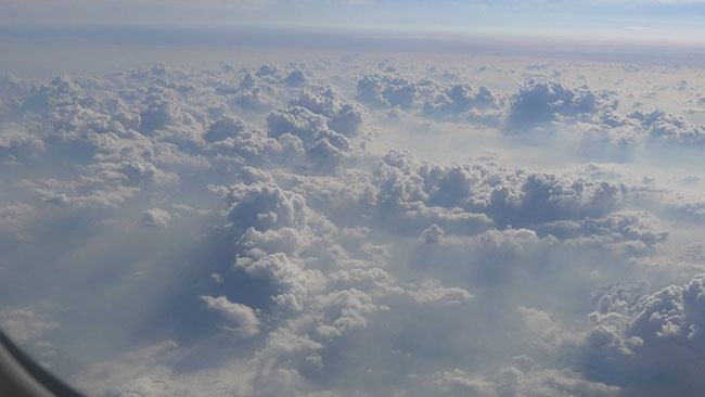 Even the clouds look great from this flight.