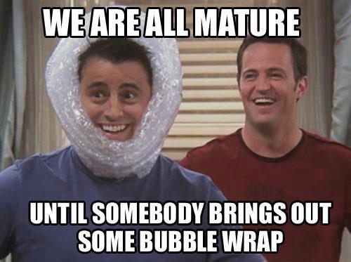 Bubble wrap, cheap entertainment!