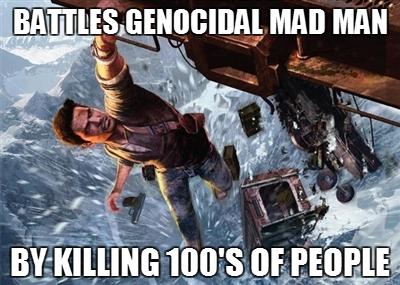 uncharted 2 - Battles Genocidal Mad Man By Killing 100'S Of People