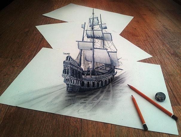 3D Pencil Drawings by Ramon Bruin