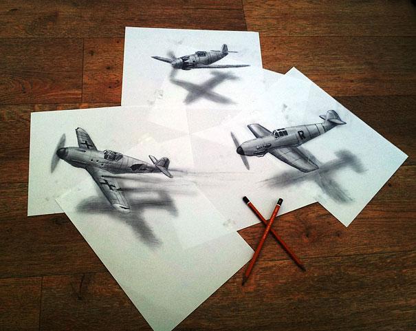 3D Pencil Drawings by Ramon Bruin